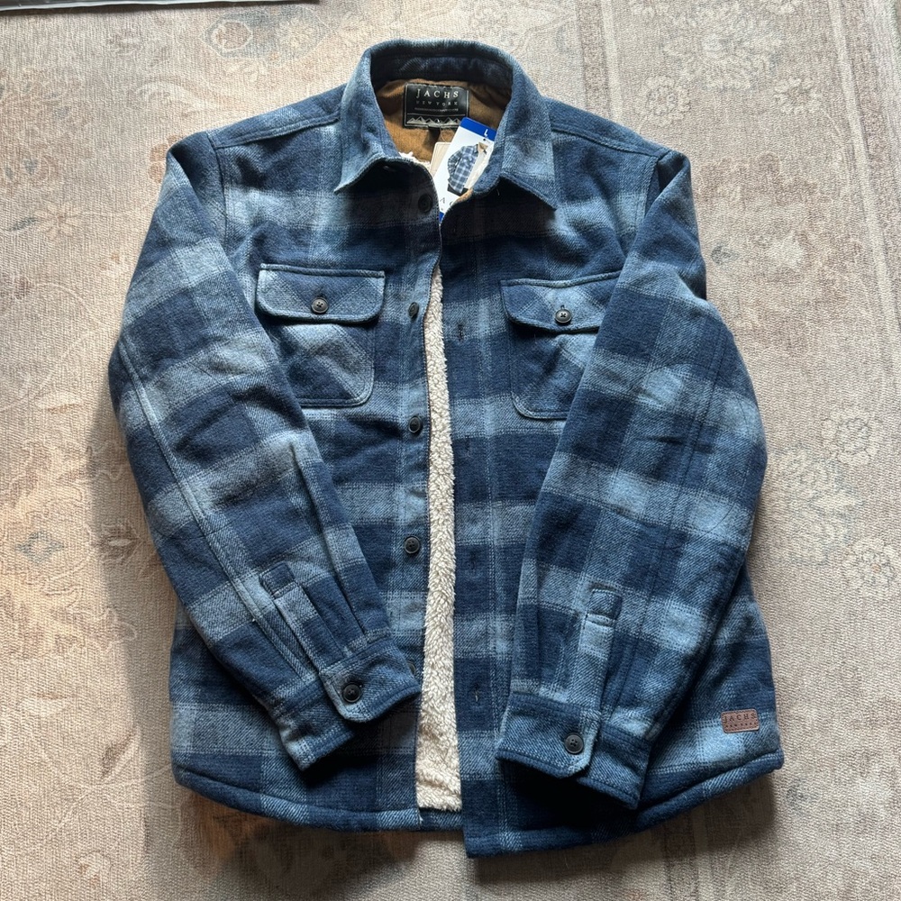 Mens jachs New York flannel jacket L new with tags